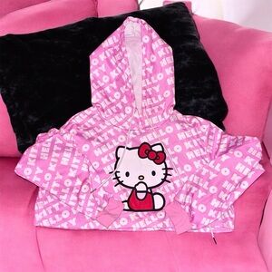 Hello Kitty Pink Cropped Hoodie